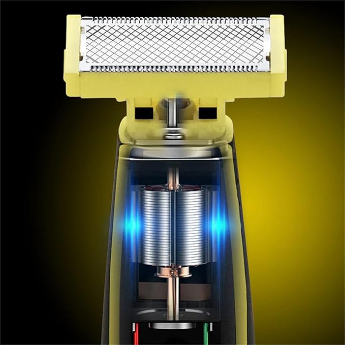 Full Body Washed Wet &amp Dry ShaverElectric Shaving Tool for SideburnsWet and Dry Shaving Tool for Men (1Pcs) Yellow