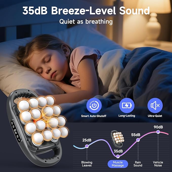 16 Head Massage Gun Deep TissuePercussion Massager with 9 Modes &amp 9 IntensitiesBack Massager for Pain Relief Deep TissueNoise-Freefor ShouldersLegsFootNeck MassagerMassage Tools (Dark Grey