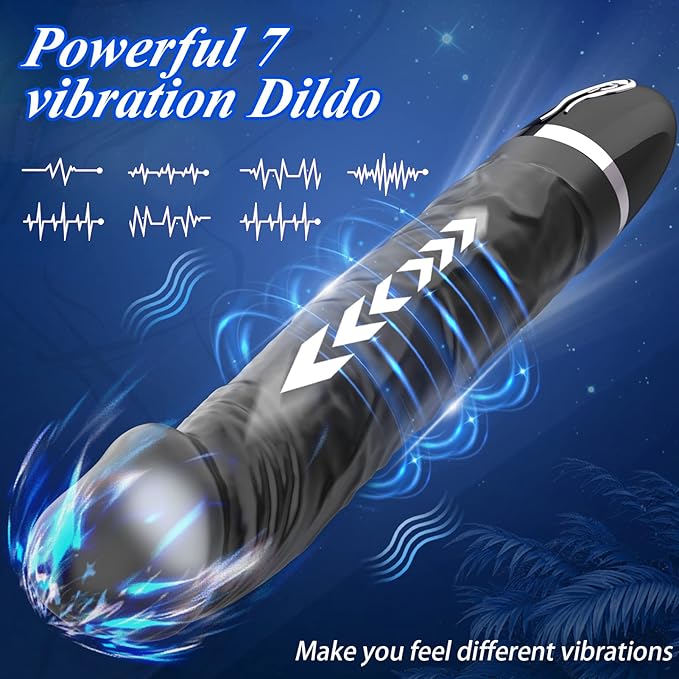 Portable Vibrating Massager -Clitioral Sucker Relaxes Muscles Viboators Toy 7 Modes Couples - for Body and Back Foot Adult Tools Silent Personal for Sports Massage Relaxation WE7 (Black)