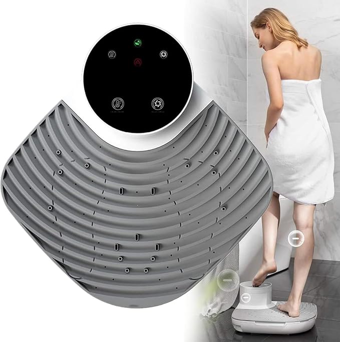 Electric Body Dryer 1300W Negative Ion Skin Dryer with Gravity Sensor and Touch Screen Hot and Cold Air Conversion Anti-Slip Design for Bathrooms Hotels Gyms