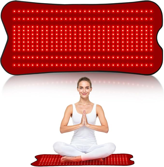Red Light Therapy for Body 31.5''× 14.2'' Eligible Red Light Therapy Pad Dual Chip Grade 330 LEDs 660nm &amp 850nm Light Therapy Mat with Timer Remote Control