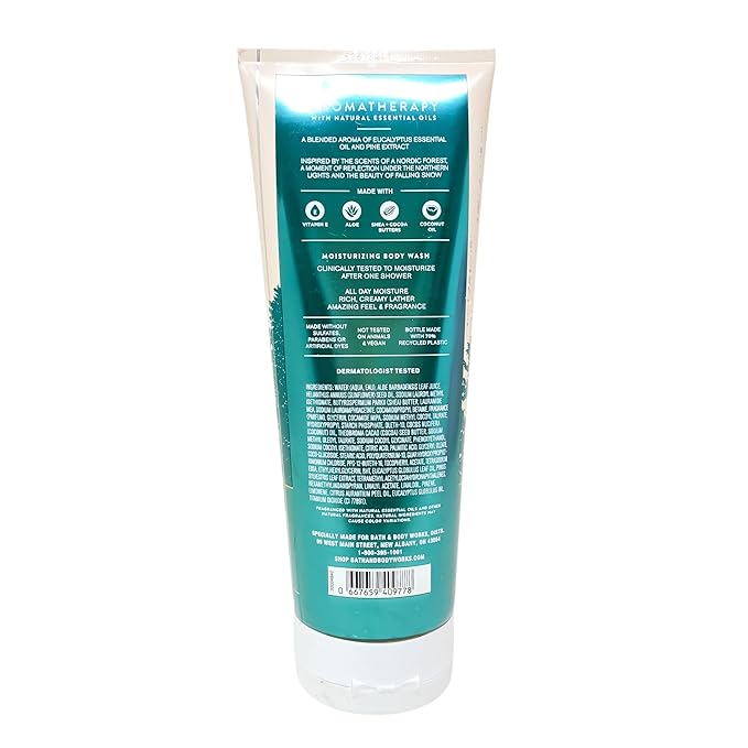 Bath &amp Body Works Aromatherapy Eucalyptus Pine - Moisturizin Body Wash - Body Cream - Body Wash + Foam Bath - Essential Oil Perfume Mist - Body Lotion with a Fresh Forest Bar Soap