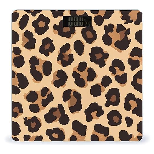 Automatic Switch Digital Bathroom Weighing Scale Smart Scale for Body Weight Cool Cheetah Leopard Print