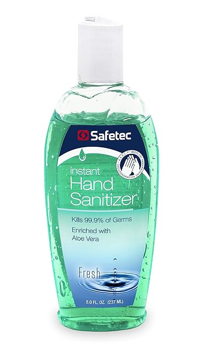 Safetec Hand Sanitizer Fresh Scent 8 oz. squeeze bottle (24 bottles/case)