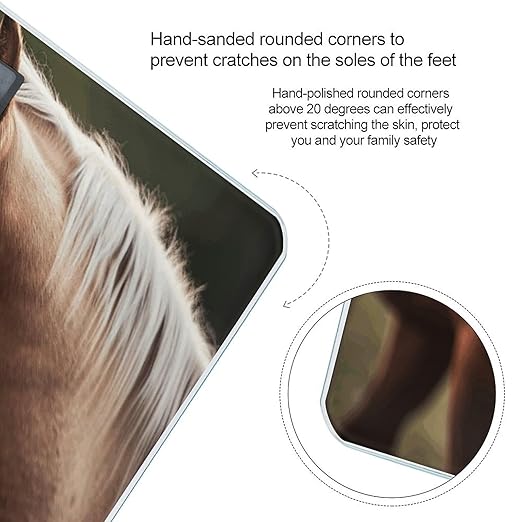 Adorable Horse Bathroom Scale Large LCD Backlight Display Digital Scale Rounded Corners Body Scales Automatic Power On/Off Bathroom Scales for Home Bedrooms