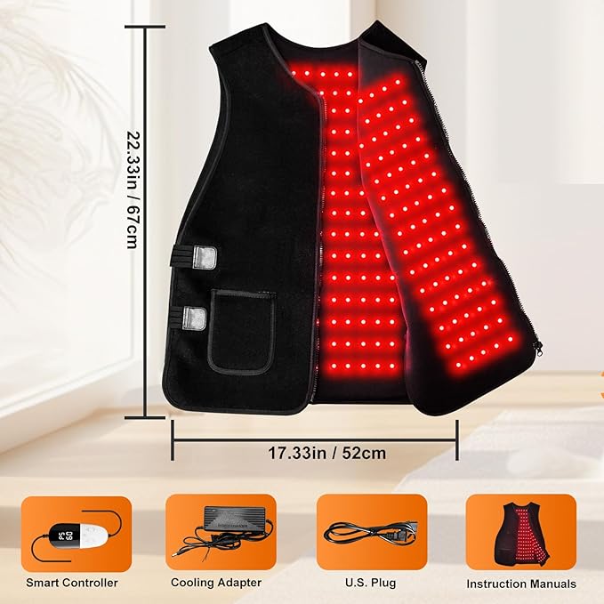 Red-Light-Therapy-for-Body2026 Upgraded Medical-Grade Red Light Therapy 4 Modes for Body Pain Relief315Dual Wave Near Infrared Light (660nm &amp 850nm) LEDs(Black26.77x19.68)