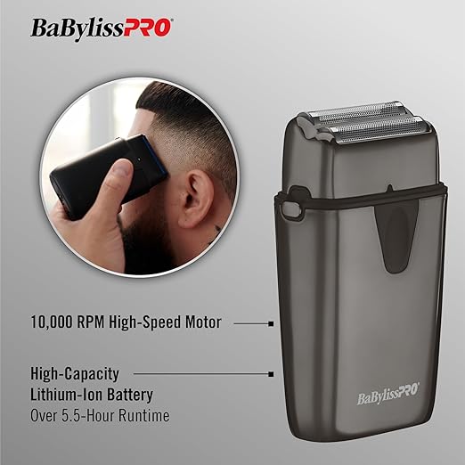 Bundle of BaBylissPRO UVFOIL Double Foil UV-Disinfecting Metal Shaver + BaBylissPRO UVFOIL Double Replacement Foil with Cutters