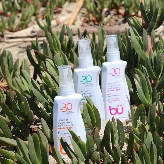 BU SPF 30 Sunscreen Spray for Face and Body Non Aerosol Spray Ultrafine WOWmist TSA Travel Size Sunscreen Clear Non Greasy Water Resistant White Sage 1 oz