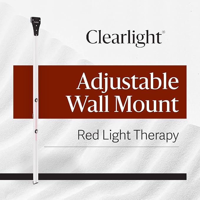 Clearlight RED Light Therapy Adjustable Wall Mount – Stainless Steel Space-Saving Compatible with CORE &amp Full Body Towers