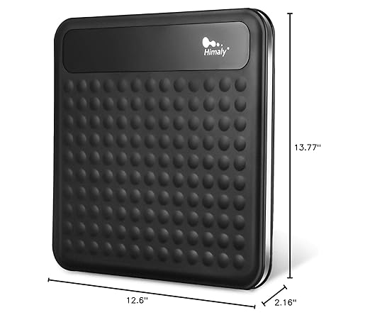 Digital Body Weight Bathroom Scale High Precision Measurements Scales with Large Non Slip Silicone Platform and LCD Digital Display 400lbs/180kg Capacity (Black)