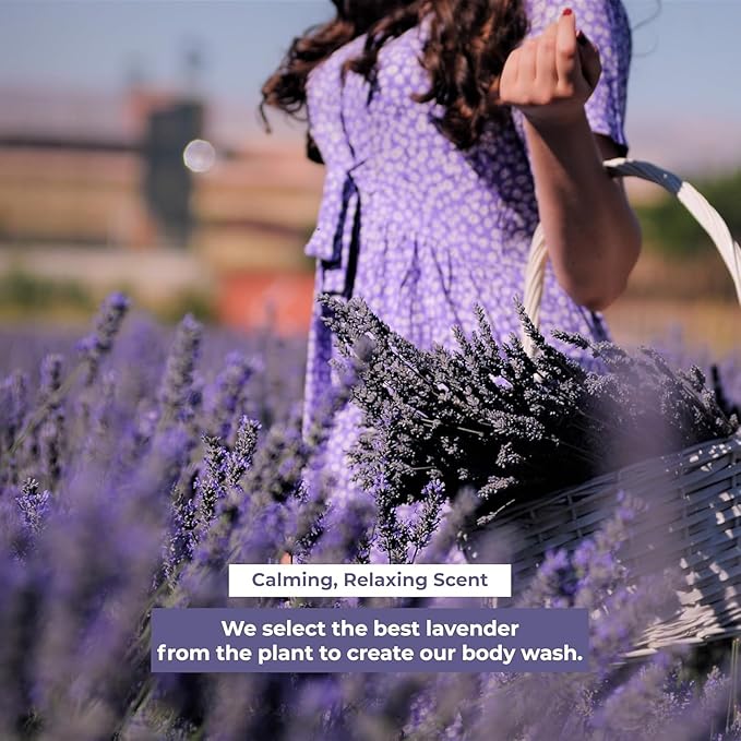 VK Lavender &amp 2% Salicylic Acid Body Wash | Prevents Body Acne Bumpy skin | Exfoliates &amp Deep cleanses skin | Calming &amp Relaxing | Paraben &amp SLS free | Shower Gel for Men and Women |