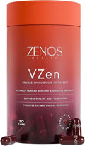 Zenos Health VZen Vaginal Probiotics for Women – Probiotics and Prebiotics for Digestive Health &amp Bloating Relief for Women – Improve Gut Health Urinary Tract &amp Daily Wellness - Made in USA
