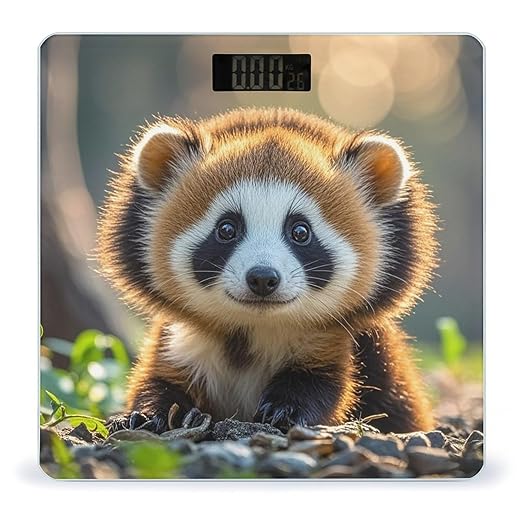 Cute Animal Bathroom Scale for Body Weight Bathroom Weighing Scales with Back Lit LED Display Sturdy Tempered Glass Body Weight Bathroom Scale 400lb Weighing