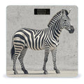 Zebra on The Wall Scale for Body Weight Highly Accurate Digital Bathroom Scale Sturdy Tempered Glass Weighing Scales with LCD Display Fashion Body Fat Smart Scales 400lb