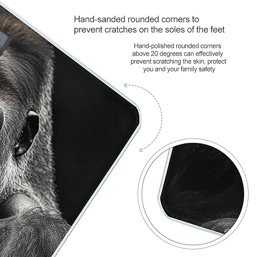 Male Gorilla Bathroom Scale for Body Weight LCD Display Digital Bathroom Scale Tempered Glass Bathroom Weight Scales Fashion Smart Scales for Home Bedroom 400 Lb