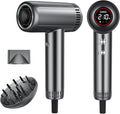 Hair Dryer with Magnetic Diffuser Attachments Professional High Speed Ionic Blow Dryer for Fast Drying9 Heat &amp 2 Speed SettingsAuto Clean and Cool ShotCompact Hair Blow Dryer for TravelSalon