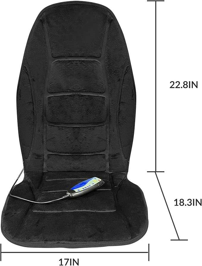 Chair Massager Cushion Back Massager with Heat Electric Seat Massage Pad Back Massage Chair Pad for Back Pain Relief 2 Heat Levels &amp 5 Vibrating Modes Christmas Gifts for Men Dad Mom Him Her