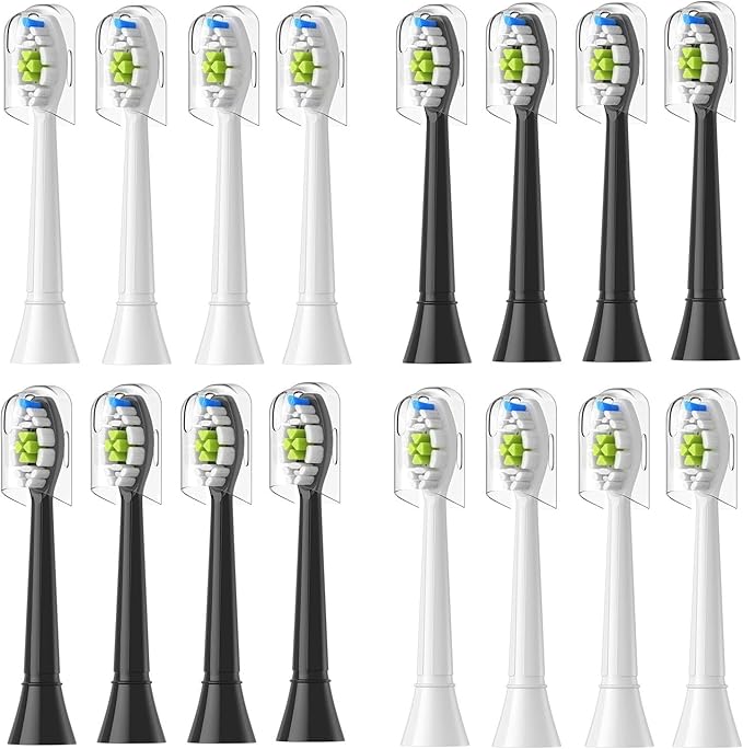 Replacement Toothbrush Heads Compatible for and Other Snap-On Handles(8pcs White)