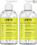 Medical‑Grade Hand Sanitizer Gel – 97 % Organic | 70 % USP Ethyl Alcohol | Moisturizing Aloe + Hyaluronic Acid | Freshly Made in USA | 8oz Bottle with Pump (PACK OF 2)