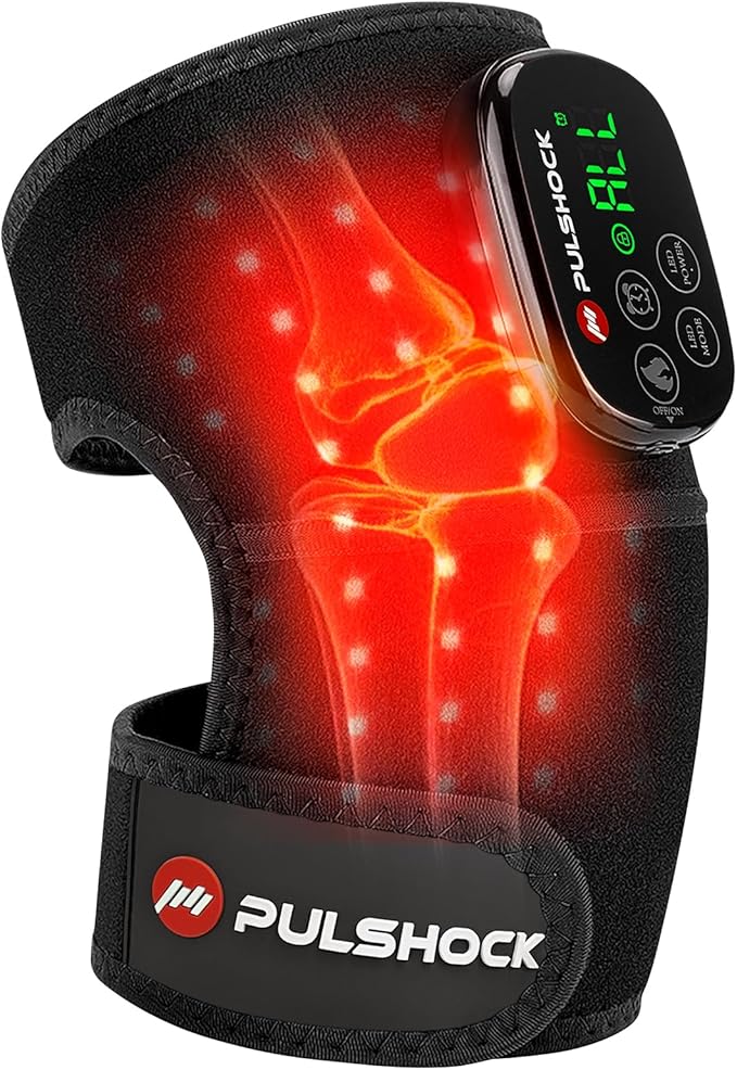 Ergonomic Red Light Therapy for Knee with HeatingCordless 5000mAh Rechargeable Heating Pad Knee Brace for Joint660nm &amp 850nmGifts for Women &amp Men