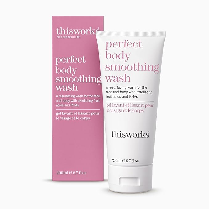 THISWORKS Perfect Smoothing Face &amp Body Wash Exfoliating Resurfacing Cleanser 6.7 Ounce (200ml)