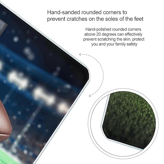 Football and Grass Scale for Body Weight High Precision Digital Weight Scales with LCD Display Anti-Slip Sturdy Slim Tempered Glass Bathroom Scale for Home Use
