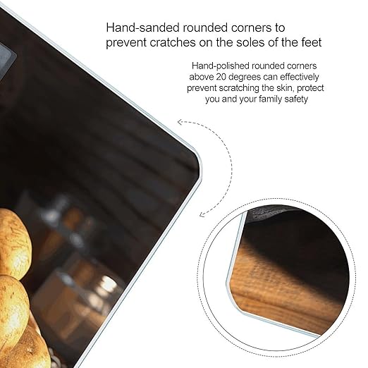 Some Dried Potatoes Scale for Body Weight Precision Bathroom Weighing Scales with Back Lit LCD Display Sturdy Tempered Glass Body Weight Scales Digital Bathroom Scale 400lb