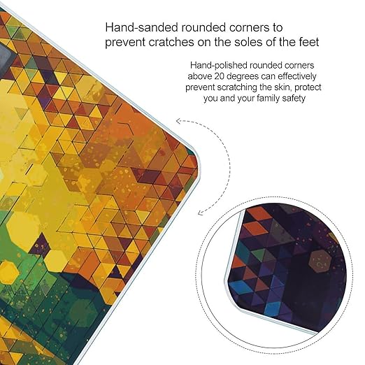 Shiny Hexagon Scale for Body Weight Anti-Slip Digital Bathroom Scale Sturdy Toughened Glass Weighing Scales High Precision Safe Rounded Corners Smart Scales