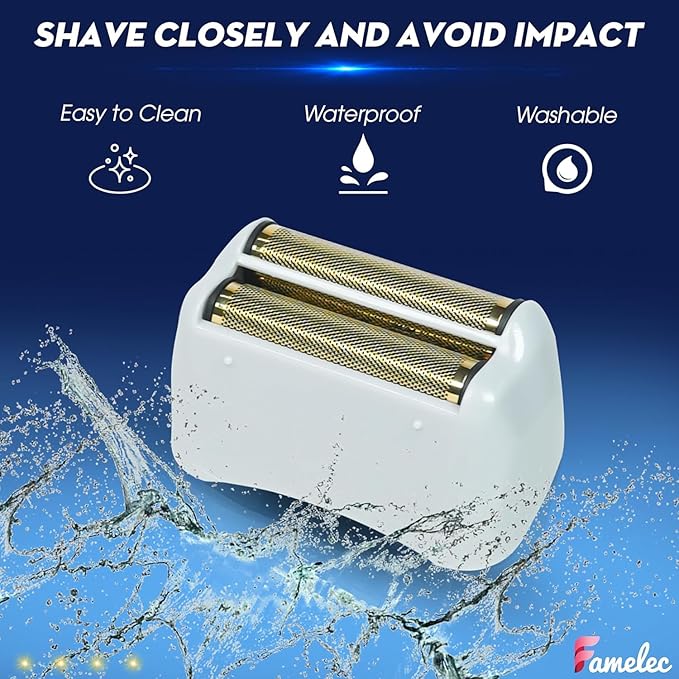 Pro Foil and Cutters for Andis Foil Shaver Models TS1 17150 17235 17220 TS2 17200 Razor Blades &amp Gold Foil Shaver Blades Compatible with Andis Shaver Foil Replacement #17155 17160 17280