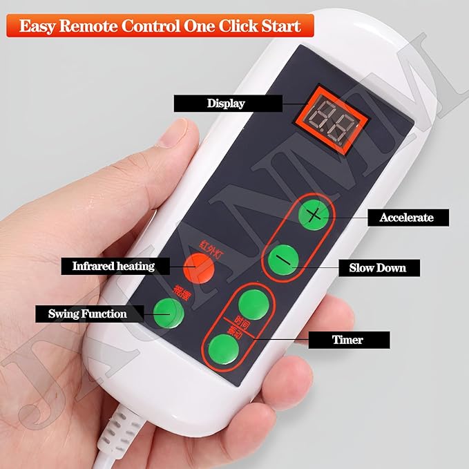 Fitness Blood Chi Machine Swing Foot Massager with Wire Control Passive Aerobic Exerciser for Vitality Swing Shaking Exercise Foot Massager Machine with Comfortable Padded Ankle Cradle