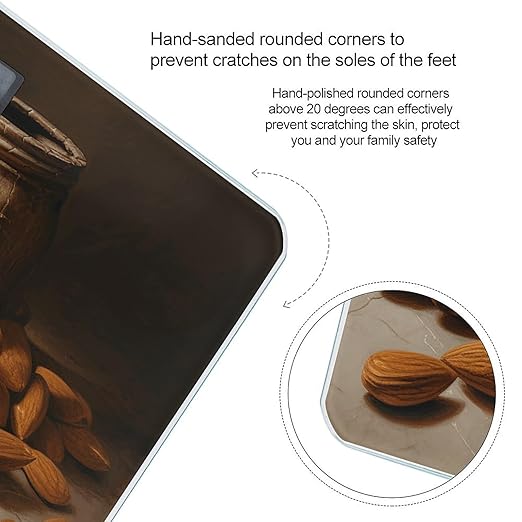 Almonds and Jars Scale for Body Weight Accurate Digital Bathroom Scale Toughened Glass High Precision Scales Smart Weight Scales with Large LCD Backlight Display Weighing Machine