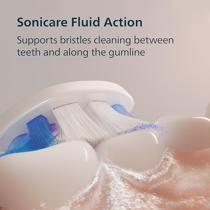 Philips Sonicare 6700 Series Electric Toothbrush - Next-Generation Sonicare Technology Pressure Sensor 9 Brushing Settings SmarTimer BrushPacer 21-Day Runtime Travel Case White HX7410/07