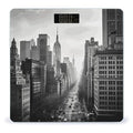 Black and White New York Scale for Body Weight Precision Bathroom Weighing Scales with Back Lit LCD Display Sturdy Tempered Glass Body Weight Scales Digital Bathroom Scale 400lb