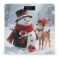 Christmas Snowman and Reindeer Scale for Body Weight Sturdy Tempered Glass Weighing Scales with LCD Display Accurate Digital Bathroom Scale Convenient Body Fat Smart Scales Easy Read
