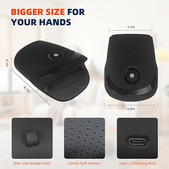 ZhanHao Hand Massage Hand Machine with Heat and Compression Electric Hand Massager for Arthritis and Carpal TunnelCordless Massagers Gift for Women &amp Men