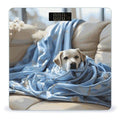 Dog Wrapped in Blanket Weight Scale Digital Electronic Scales Bathroom Scale Larg LCD Backlight Display High Precision MeasurementsTempered Glass