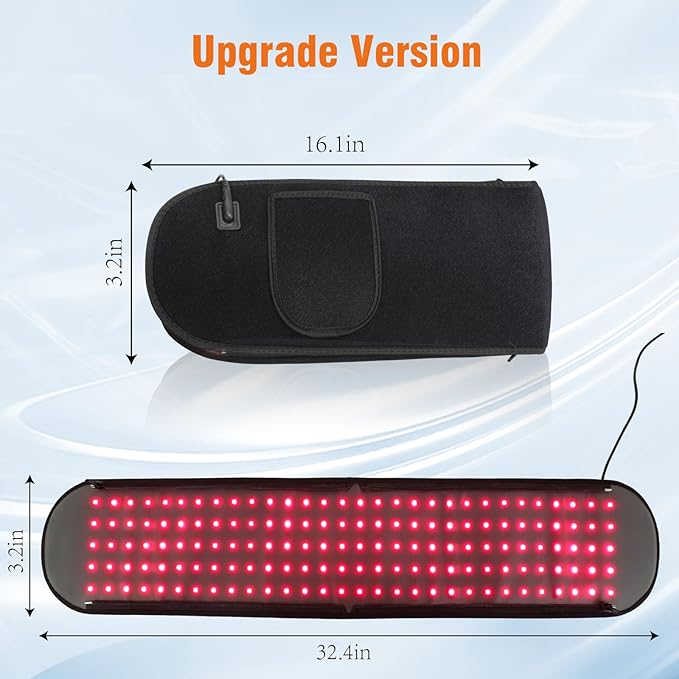 Red Light Therapy for Hands &amp Wrists 360° Dual-Sided 150 LEDs Heated Gloves with Auto-Off Timer Near Infrared Belt for Body Waist Finger Palm Elbow &amp Joint 660nm &amp 850nm