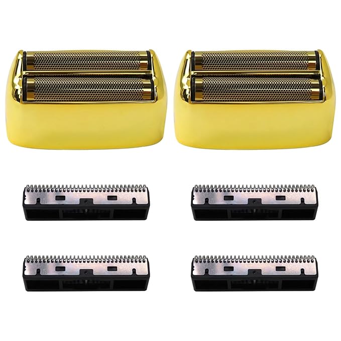 Replacement Foil and Cutter for PRO Double FXFS2 Electric Shaver Double Foil Shaver Replacement Head Replacement Head for PRO Double FXFS2 Electric Razors (Gold)