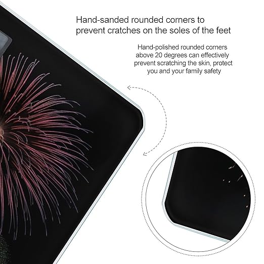Splendid Fireworks Scale for Body Weight High Precision Digital Weight Scales with LCD Display Anti-Slip Sturdy Slim Tempered Glass Bathroom Scale for Home Use