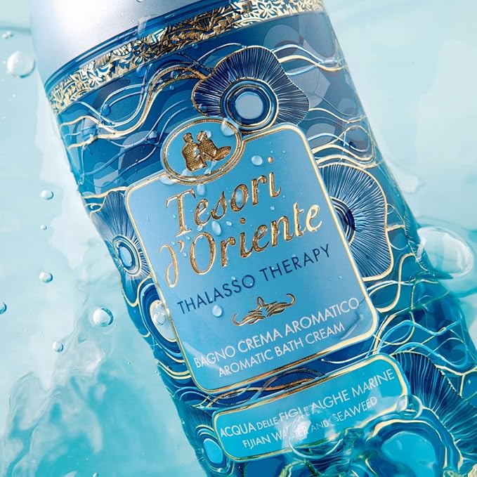 Tesori d'Oriente Bubble Bath for Women Foaming Bath Relaxing Body Wash and Skin Care - 500 Ml/16.91 Us Fl Oz - [Italian Import] (Thalasso Therapy)