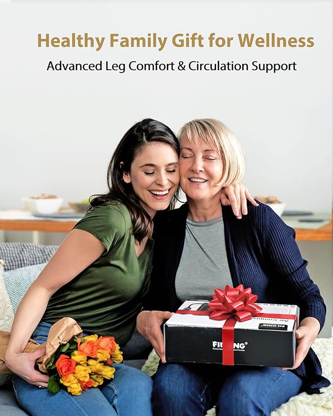 FIT KING Air Compression Leg Massager Pneumatic Compression Boots for Circulation &amp Pain Relief Swelling Edema RLS - Foot and Calf Massager Gift for Mom Wife