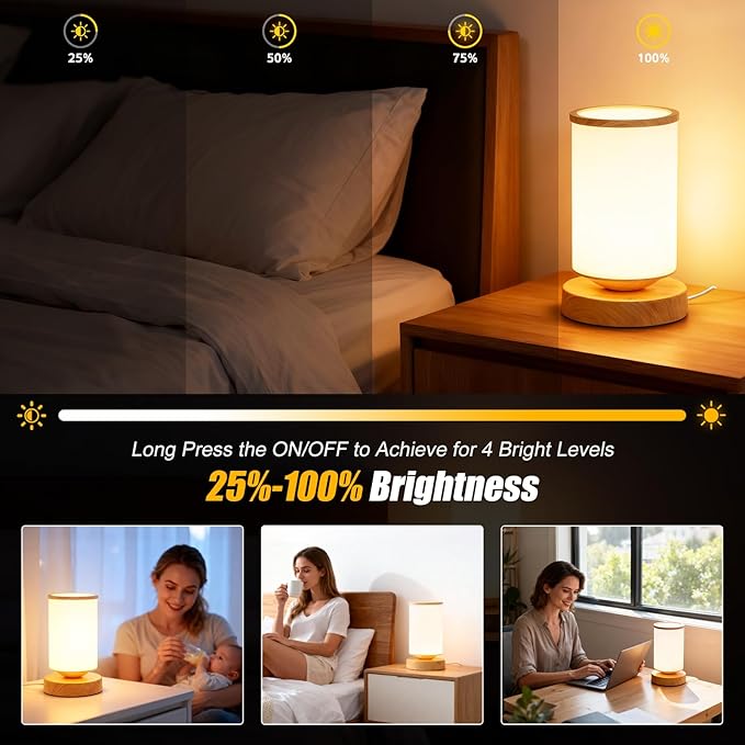 Light Therapy Lamp 10000 Lux Sunlight Lamp with Remote Control 3 Color Temperatures &amp 4 Brightness Levels Full Spectrum Light Ideal as Desk Bedside Lamp &amp Gift for Home/Office