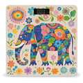 Colorful Flower Elephant Smart Scale for Body Weight Accurate Bathroom Scale with LED Display Digital Weight Scales Weighing Machine High Precision Scales for Bath Home