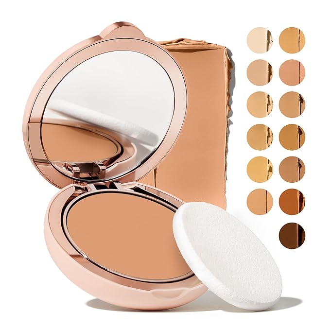 Toty by Sofia Vergara - Ilumina CC Creamy Compact SPF 50+ Mineral Broad Spectrum Sunscreen for Face - Tinted Blurring Balm SPF- Matte Light Coverage - Water &amp Sweat Resistant - All Skin Types - 3