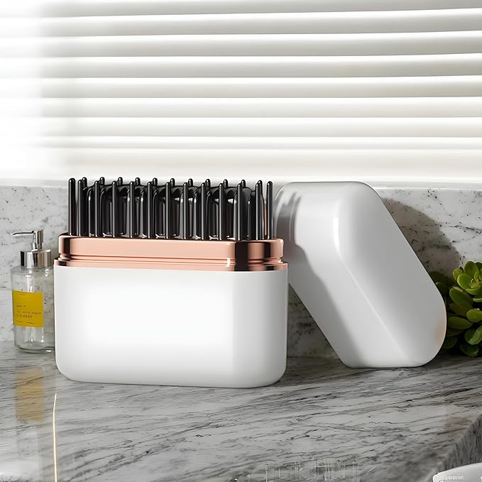 Hair Straightener Comb – Long Lasting Battery – Mini Straightener Brush for Cordless Hair – for Women and Ladies and Girls and Girlfriend and Mother for School and Party and the
