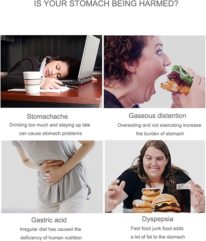 Abdominal Massager Electric Stomach Massager 3 Adjustable Intensities Forward Reverse Massage Constant Temperature hot Compress deep gastrointestinal Massage Relieve Flatulence