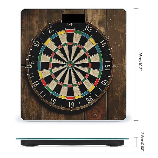 Digital Bathroom Scale for Body Weight Scale with Bright LCD Display High Accuracy Step-On Technology Auto On/Off Dart Board Digital Scales 400 Lbs /180kg