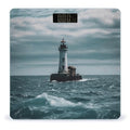 Lighthouse OceanScale for Body Weight with LCD High Precision Weighing Scales Fashion Sturdy Tempered Glass Weight Scales Easy-to-Read Digital Bathroom Scale for Daily 400lb