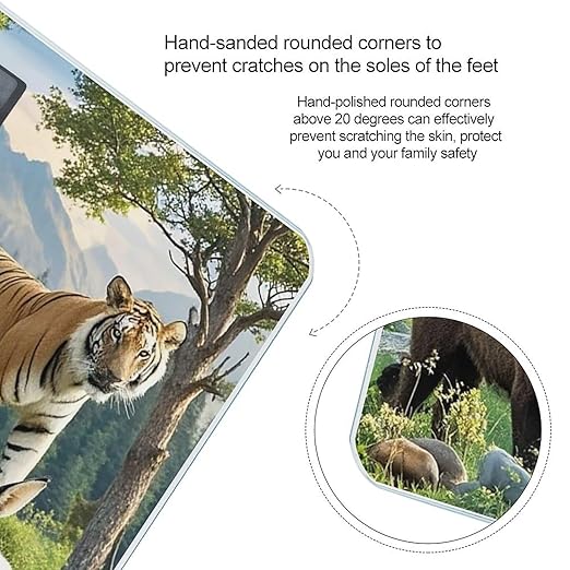 Wild Animals Scale for Body Weight Smart Scales Digital Bathroom Scale High Precision Weighing Scales with Large Display Weighing Machine for People