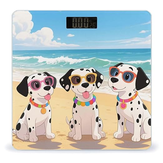 Digital Bathroom Scale for Body Weight Scale with Bright LCD Display High Accuracy Step-On Technology Auto On/Off Beach Dogs Digital Scales 400 Lbs /180kg